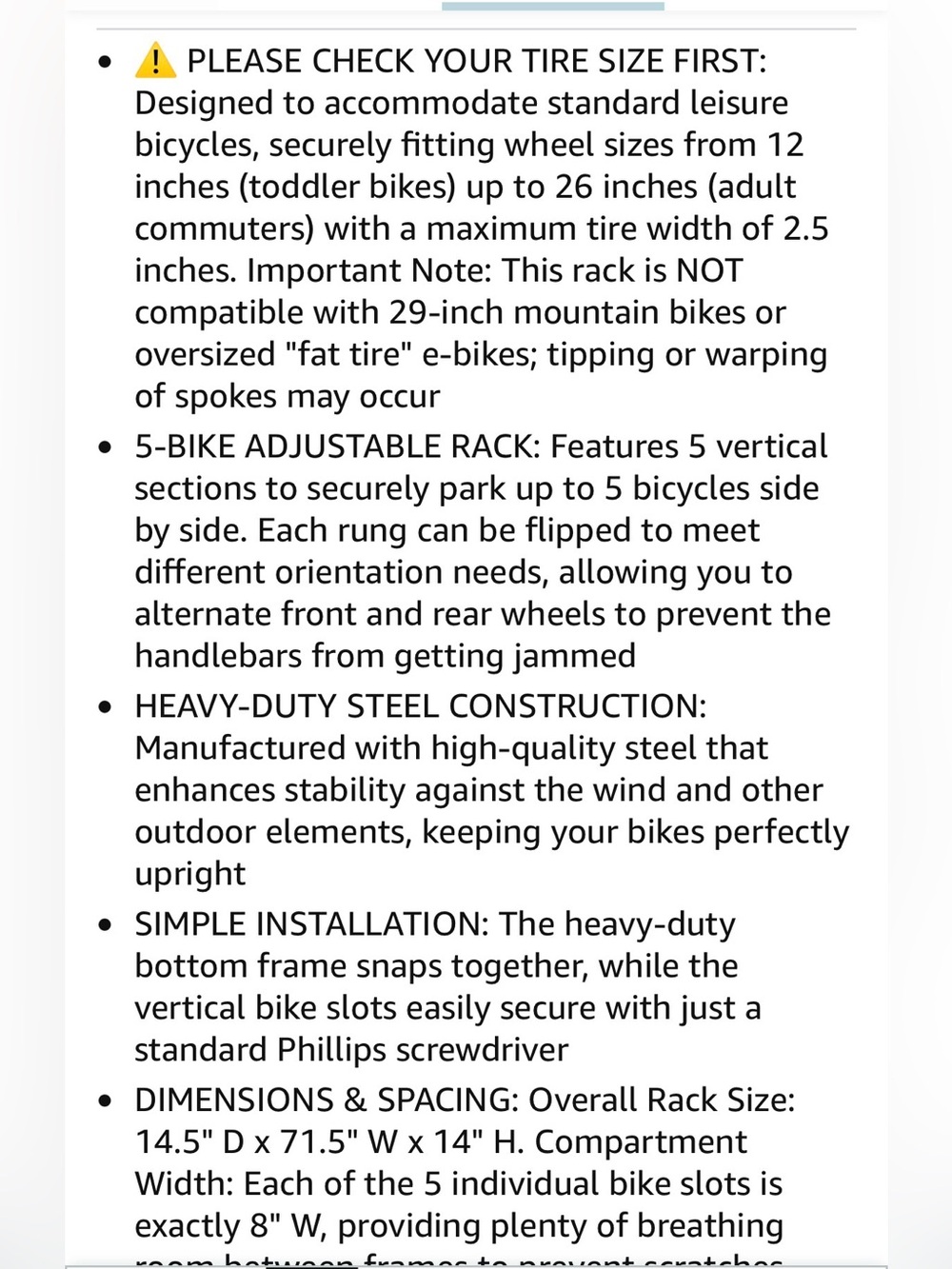 5-Bike Adjustable Floor Storage Rack - Picture 4 of 5
